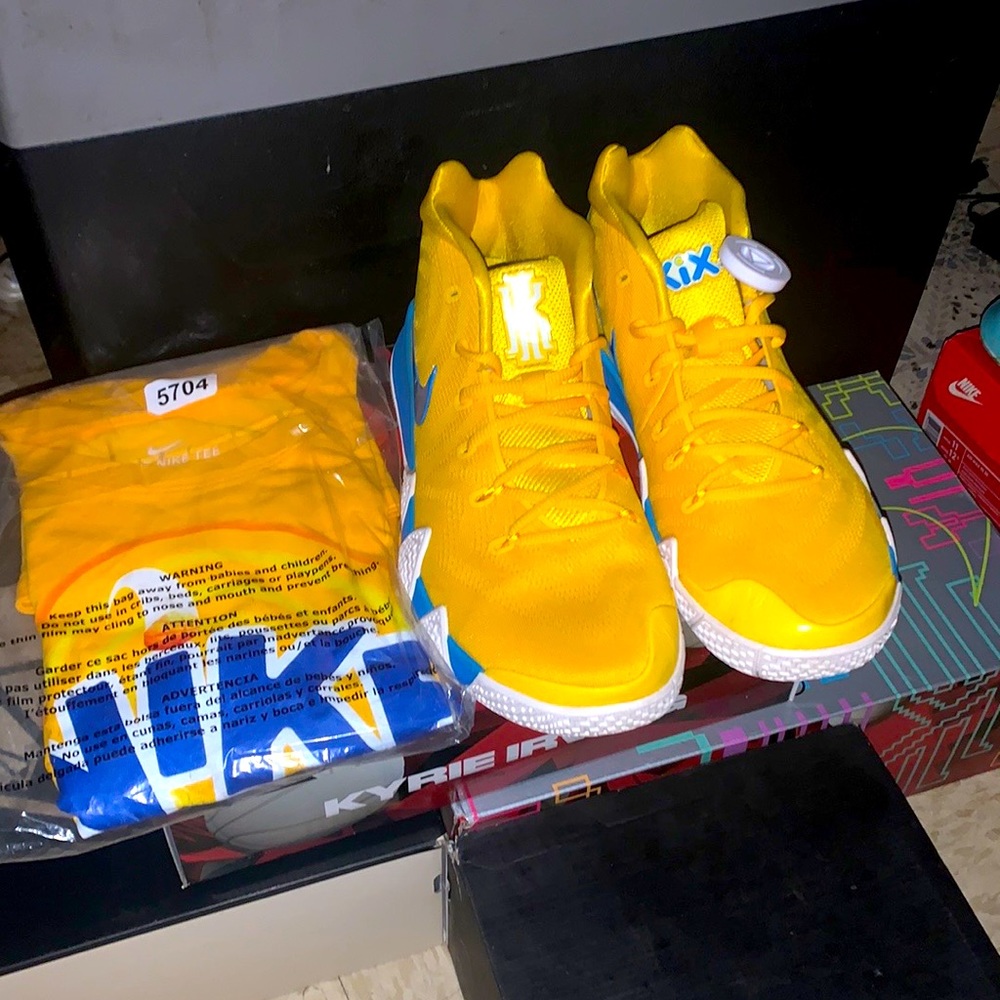 Men’s Nike - Kyrie 4 “Kix Cereal” - Size 10.5 - W/ Matching Nike Tee - Size S